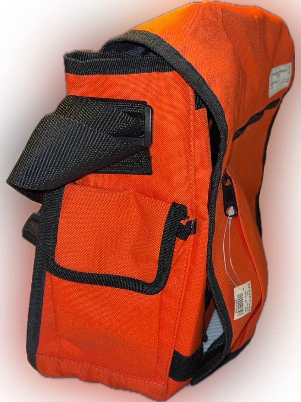 Structure Clothing Co Orange Messenger Bag Adjustable Strap Bright